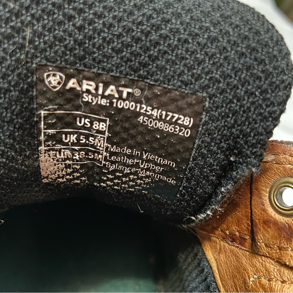 Ariat Canyon Womens Lace up Rugged Ranch Ankle Boot Size 8 - Picture 6 of 7